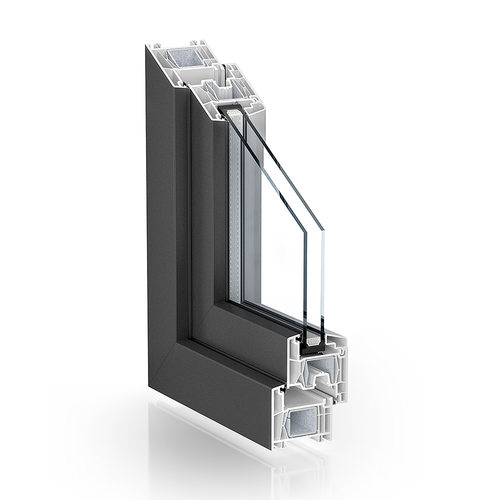 System 70 AD okno anthrazitgrau