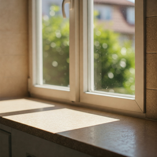 Parapety wewnętrzne z konglomeratu kwarcowego -zalety